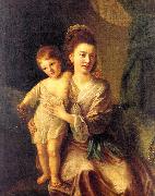 Hone, Nathaniel Anne Gardiner with her Eldest Son Kirkman oil painting artist